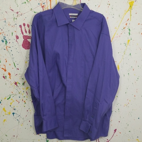 Van Heusen men's button-down dress shirt long - Picture 1 of 3